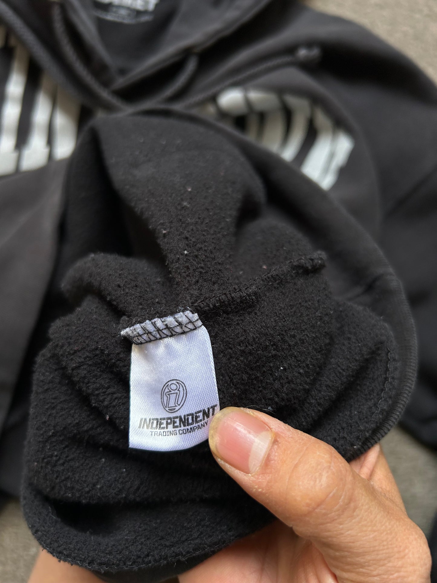 black Chinatown Market Money Arc hoodie featuring a Reflectorized white logo graphic on the chest Large