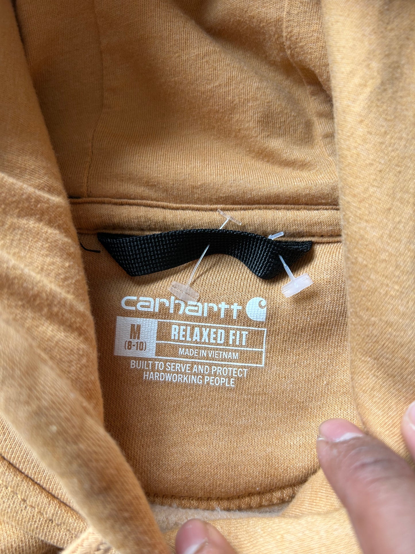 Carhartt Hooded Sweatshirt Brown Mustard Medium
