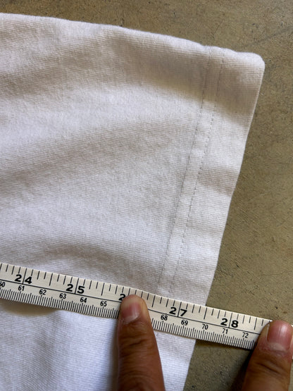 white t-shirt is the AAPE by A Bathing Ape logo-print T-shirt Small