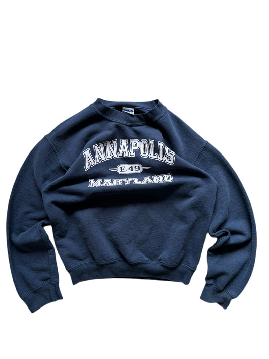 Annapolis Maryland Sweatshirt Jumper Gildan Tag Small Navy Blue