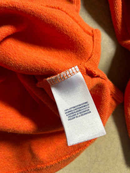 Polo Ralph Lauren quarter-zip pullover sweater, orange with a signature embroidered pony logo Medium