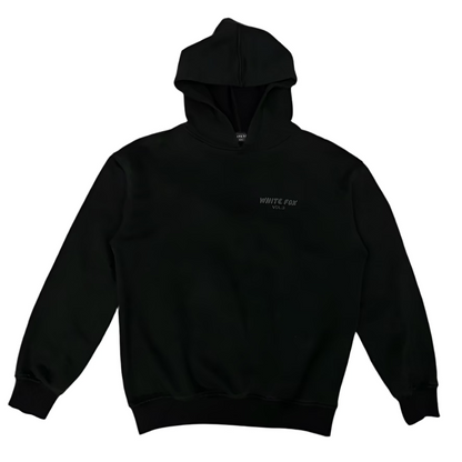 White Fox Hoodie Black Small
