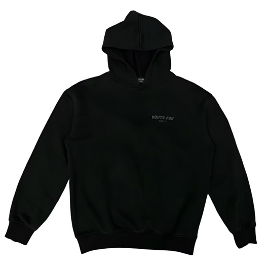 White Fox Hoodie Black Small