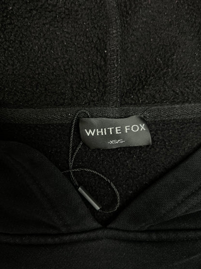 White Fox Hoodie Black Small
