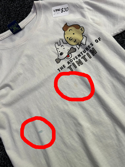 Adventures of Tin Tin Thailand Bootleg Tee Small