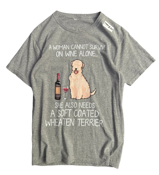Dog and Wine Tee Small