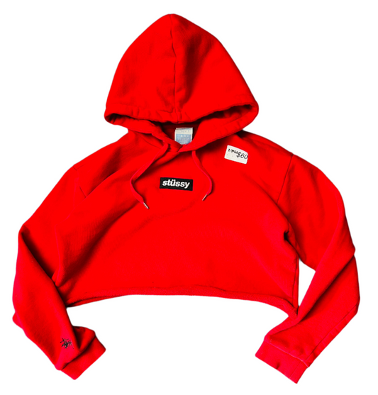 Stussy Cropped Hoodie Small
