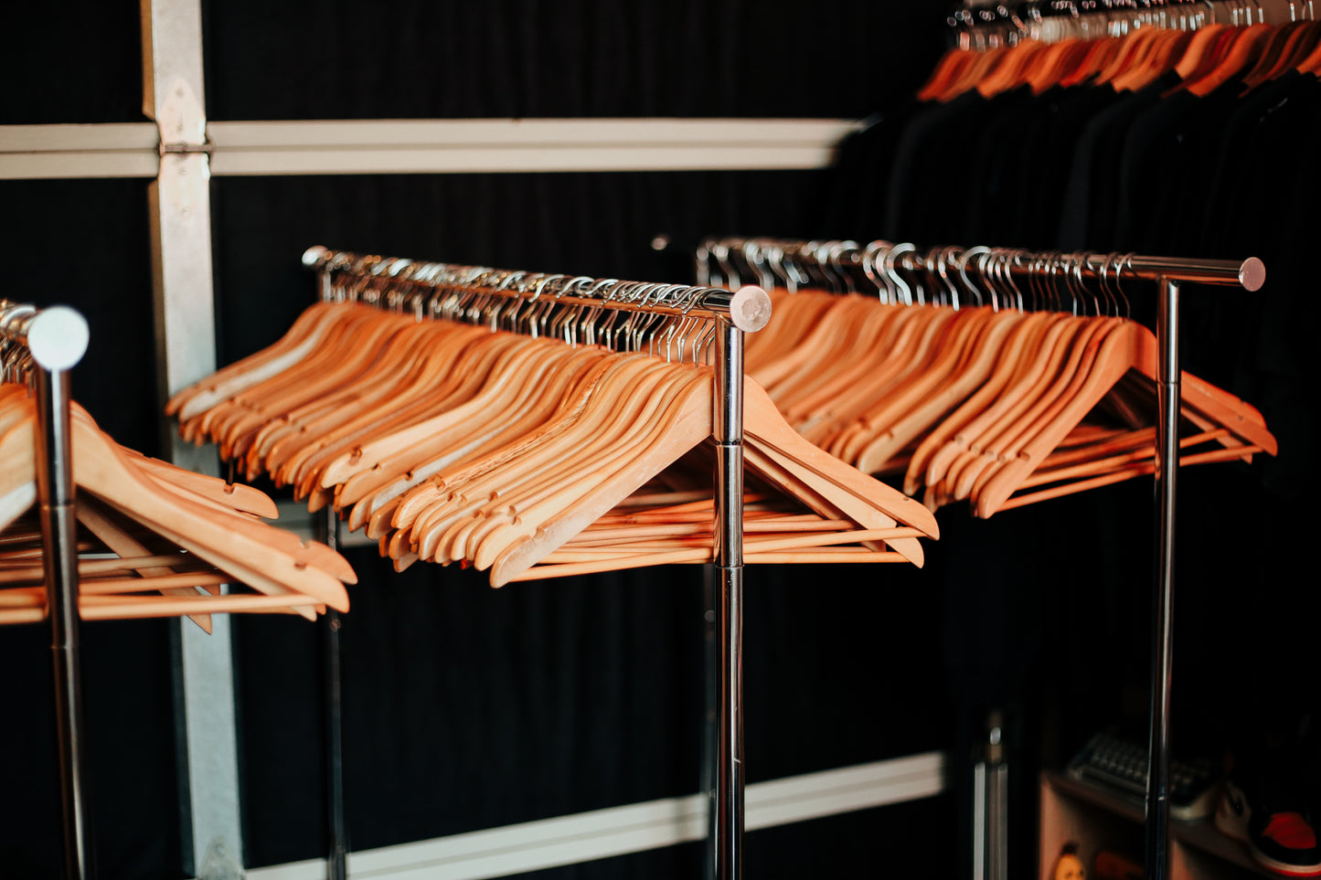 Industrial Clothing Rack and Hangers for Rent